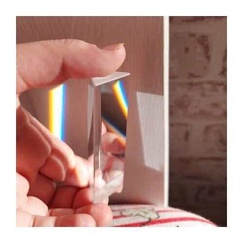 30*30*50MM Triangular Prism for Teaching Light Spectrum Physics Photo Photography Optical Instruments Rainbow Experiment