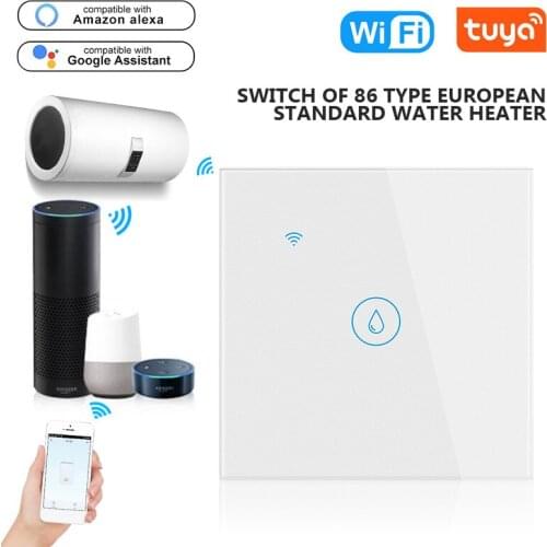 Tuya Smart WiFi Water Heater Switch 20A Voice Remote Control Bluetooth 100-240V Smart Switch Work With Google Home Alexa Echo