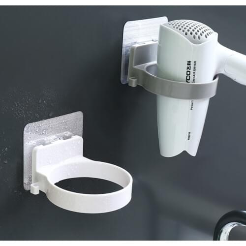 High Quality Wall-mounted Hair Dryer Holder ABS Bathroom Shelf Storage Hairdryer Holder Rack Organizer For Hairdryer