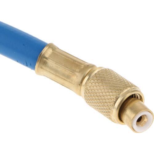 3PCS 1/4" SAE 800PSI Charging Hoses with Shut Ball Valve HVAC R410a R22 R134