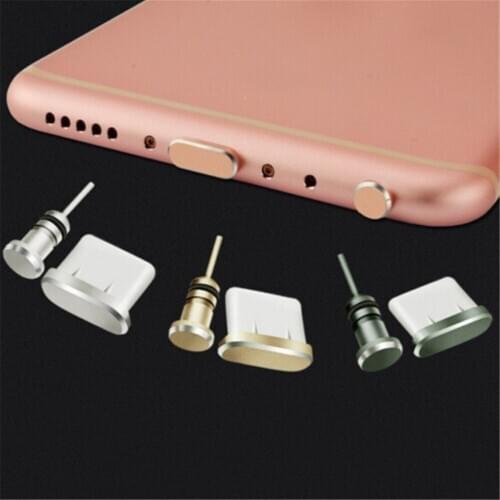 1Set Dust Plug For Type C Charging Port Earphone Jack USB Dust Plug Set