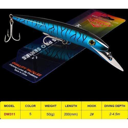 1PC PRO BEROS Tremendous Minnow Baits Fishing Lures Exported to USA Fishing Tackle 20cm/47g Retail Box Fishing Bait