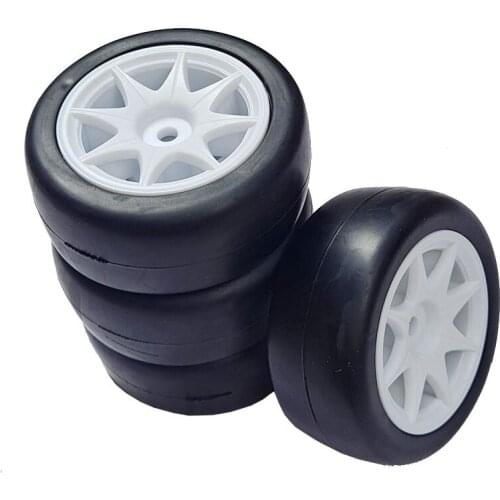 4Pcs 58mm Tires 12mm Hex Wheels with Sponge for 1/10 1/12 RC Drift Car 3Racing Sakura M4 M5 MST TCR Tamiya M04 M05