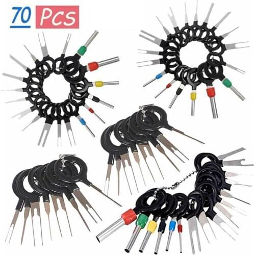 70Pcs Accessories Car Terminal Removal Tool Kit Wire Connector Pin Release Extractor Puller Durable And Practical