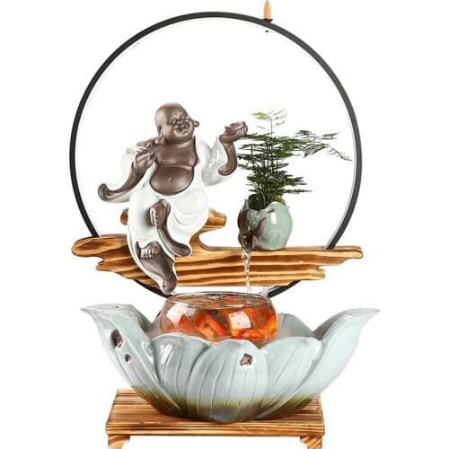 Water Office Home Accessories Ceramic Fish Tank Living Room Decoration Landscape Fortune Crafts Opening Gifts home decoration