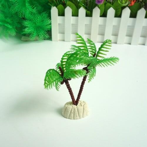 Fish Tank Landscaping Decoration Simulation Small Coconut Tree Fake Aquatic Plants Aquarium Landscaping Decoration Ornaments
