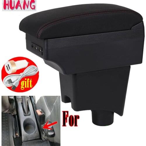 For Renault Logan 2 central Store content Storage box Double armrest box with Ashtray Cup holder accessories Russian version