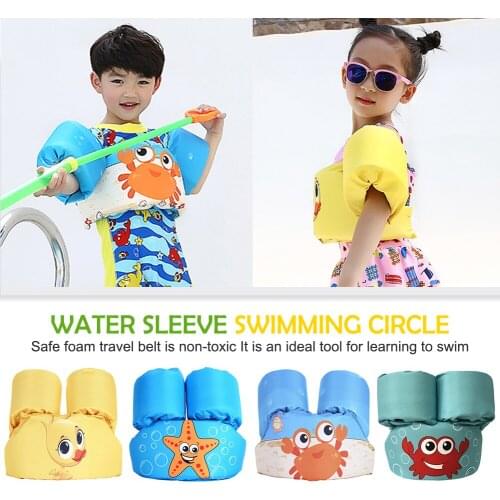 Baby Float Cartoon Arm Sleeve Life Jacket Swimsuit Foam Safety Swimming Training Floating Pool Float Swimming Ring