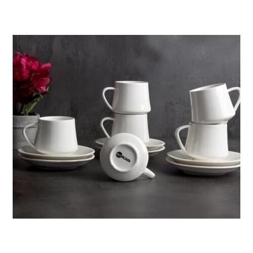 DOLBOVI Acar Favorite 12 Piece 6 Personality Simple Pure White coffee cup Pad 010129 mug кружка coffee cup cup