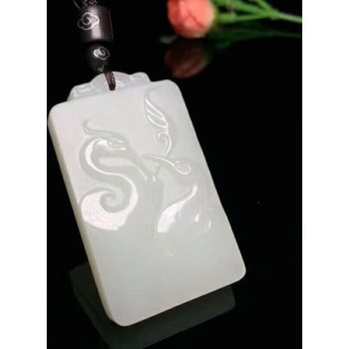 H20#Exquisite Hetian jade carving pendant