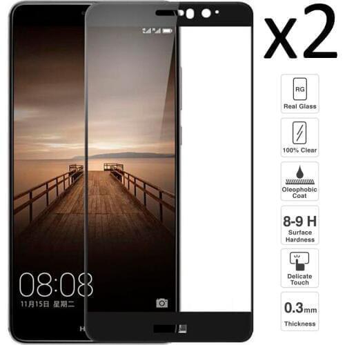 Huawei Matte 9, Set 2 pieces tempered glass screen protector anti-scratch ultra thin easy to install