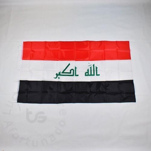 Iraq Banner 90*150cm Iraq National flag for Festival the world cup Home Decoration flag banner