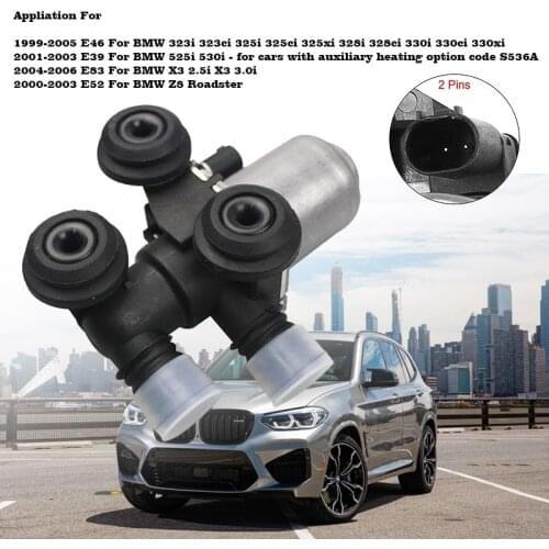 Heater Control Valve Solenoid HAVC Water Heater Climate Control Valve Replacement for BMW E39 E46 3 5 Series E83 X3 64118369805