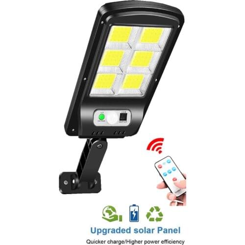 Tabular oblong outdoor solar light PIR motion sensor solar garden lamps energy saving street wall lamp Three modes remote contro