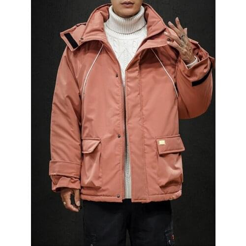 New Winter Mens Coat Vogue Thick Warm Casual Hooded Jackets Long Cotton Padded Parkas Outwear LBZ186