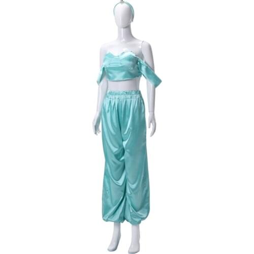 New Arrival Jasmine Princess Cosplay Costume For Adult Women Girls Halloween Party