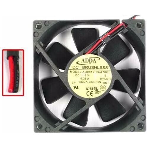 ADDA AD0812HS-A70GL S DC 12V 0.25A 80x80x25mm Server Cooling Fan