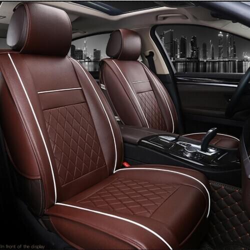 Large Size Flax Car Seat Cover Protector PU Leather Front Or Rear Seat Back Cushion Pad Mat Backrest For Auto Interior Truck
