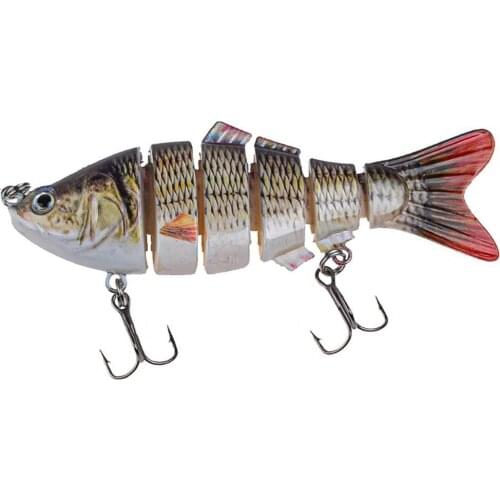 10cm 17g Fishing Lure 6 Segment Attractive Fake Bait with Hook Plastic Simulation Multi Jointed Hard Bait for Fishing Tackle