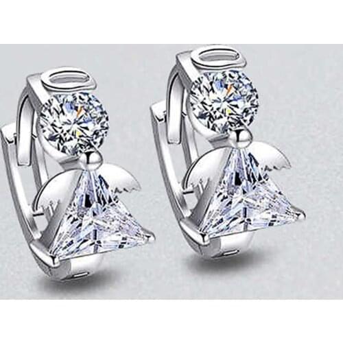 Huitan Simple Stylish Women Earrings Hoops High-quality Silver Color Delicate Earrings for Girls Daily Wearable Trendy Jewelry