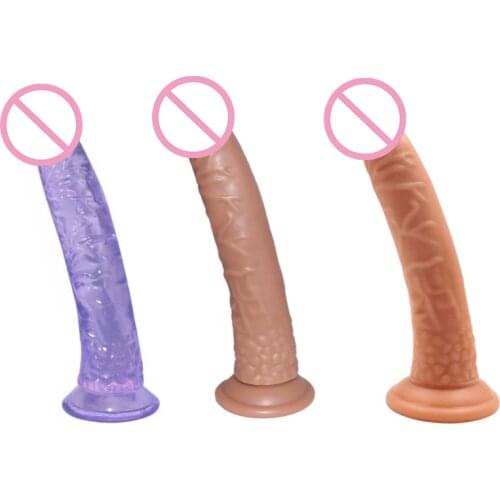 Realistic Dildo Crystal Penis Dildo Suction Cup Anal Plug Dildo Sex Toys For Woman Masturbation Adult Products