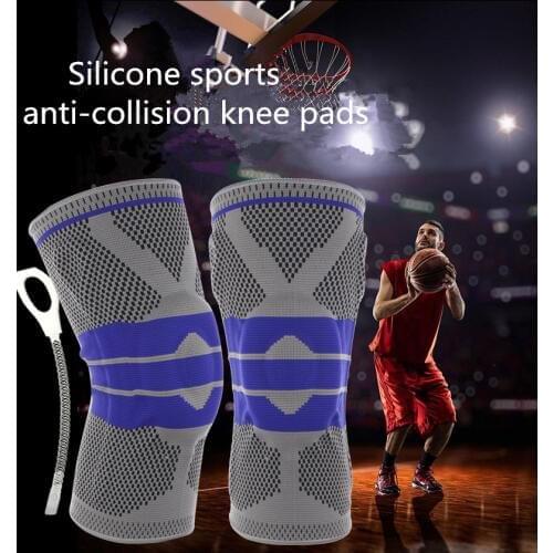 Basketball Sports Protector Silicone Mat Stabilizing Kneepad Comfortable Breathable Fabric Running Fitness Kneepad Tools