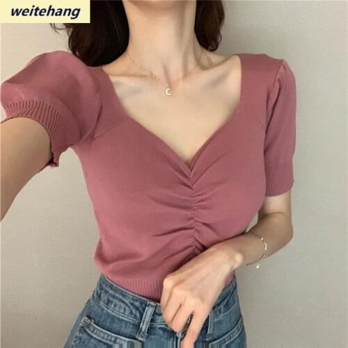 Weitehang Women's Knitted T-shirts