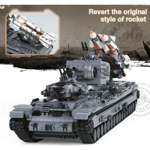 XingBao 06006 Creative MOC Military Series The KV-2 Tank Set children Educational Building Blocks Bricks DIY Toys Birthday Gifts