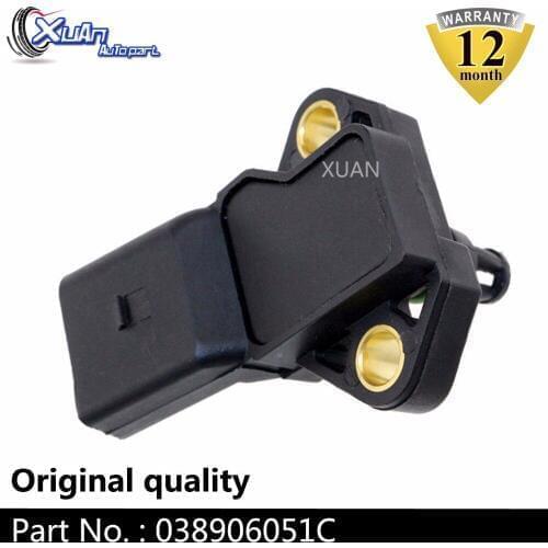 XUAN 038906051C 3 Bar Intake Air Boost Pressure Map Sensor Drucksensor For AUDI A2 A3 A4 A5 A6 A8 Q5 Q7 TT S5 S6 S8 1.4l 1.9 2.0