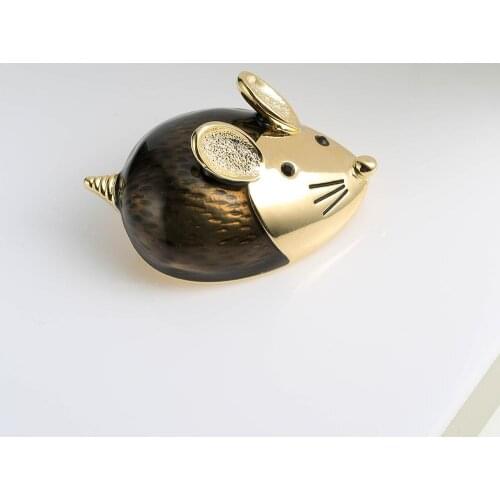 Neoglory Jewelry Lively Enamel Mouse Brooches for Women2020Party Animal Pins For Female Party Gift For Friend