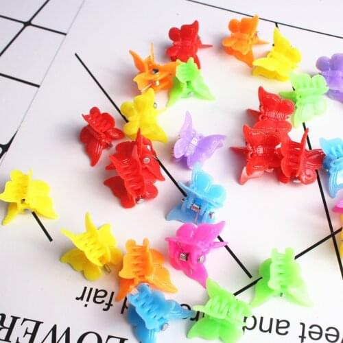 10/20/30Pcs Butterfly Hair Clips Grip Claw Barrettes Mixed Color Mini Clamps Jaw Hairpin Headdress Hair Styling Accessories Tool