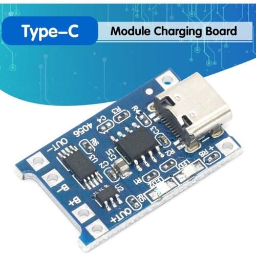 5PCS type-c USB 5V 1A 18650 TP4056 Lithium Battery Charger Module Charging Board With Protection Dual Functions 1A Li-ion good