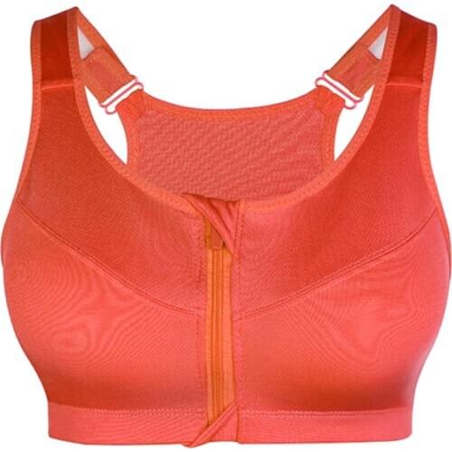 Womens Front Zip Sports Braa Comfy Padded Shapewear Stretch Crop Top Vest Support Women Wirefree High Impact Push Up Yoga bra
