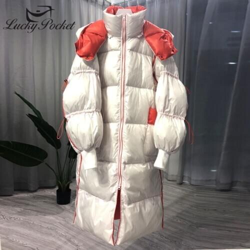 Women Winter New Fashion Hit Color Spliced Thick Warm Down Jacket Female Casual Slim Brand Hooded Outerwear Ladies Parkas ML505