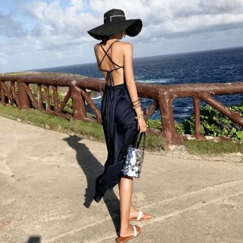 Phuket Beach Skirt Womens Thai Seaside Holiday Dress Retro Holiday Skirt Open Back Beach Dress