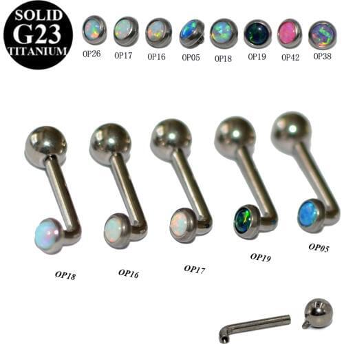 1PC Titanium Christina Vertical Hood Piercings Lip Rings Opal Sexy Vagina Genital Piercing VCH Eyebrow Piercings Jewelry