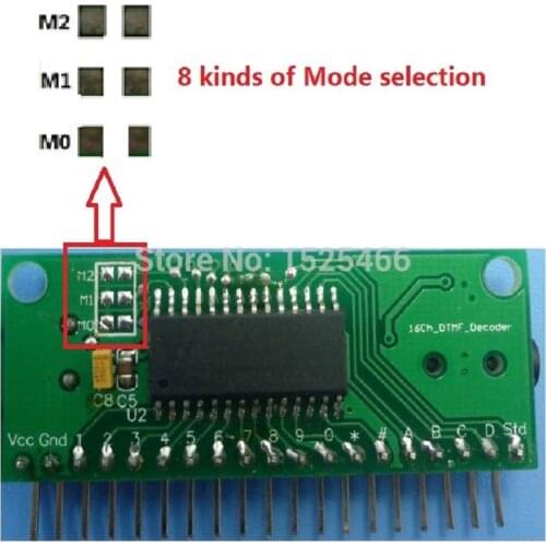 16 Channels MT8870 DTMF Audio Decoder Phone Voice Controller 01234567890ABCD*# Decoding output
