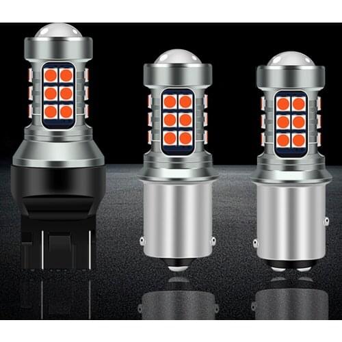 2Pcs 1156 BA15S P21W 1157 BAY15D P21 5W T15 W16W T20 7443 W21/5W 7440 W21W T25 3157 LED Bulbs Car Brake Light Auto Reverse Lamps