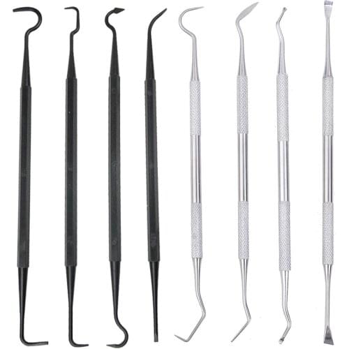 4Pcs Gun Cleaning Double-ended Pick Set Nylon Stainless Steel Gun Cleaning Kit Tactical Rifle Pistol Gun Clean Hook Hunting Tool