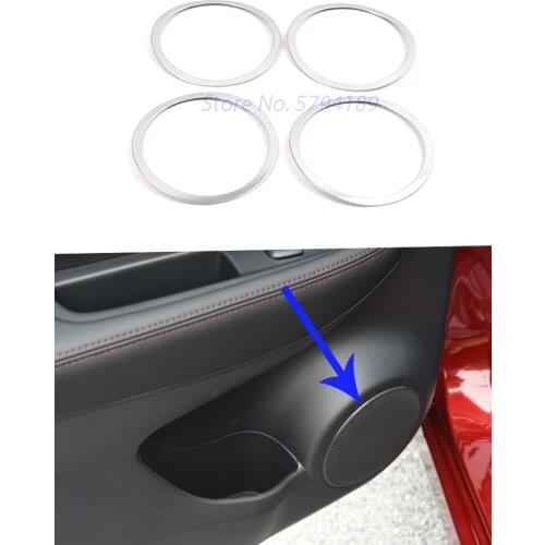 4pcs For Nissan Qashqai J11 2014-2018 Interior Frame Speaker Box Plated Ring Chrome Stainless Steel Styling Car Accessories