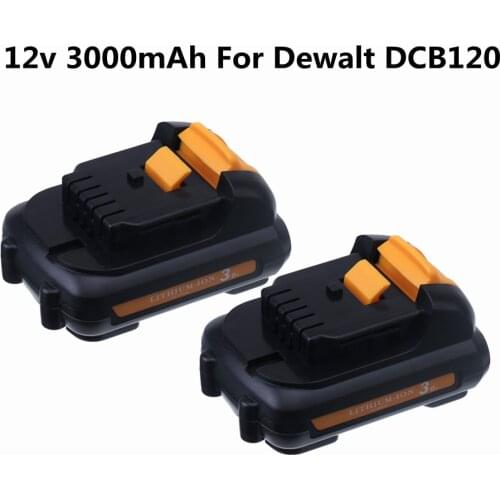 DCB120 3.0Ah Battery For Dewalt 12V MAX Li-ion DCB120 DCB121 DCB123 DCB125 DCD710 DCF813 DCF815 DCF610 DCB100 DCT410S 121xjd