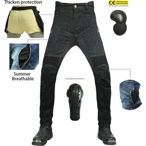 Summer Breathable Moto Pants Pants Men Moto Jeans Protective Gear Riding Touring Motorbike Trousers Motocross Pants Moto Pants