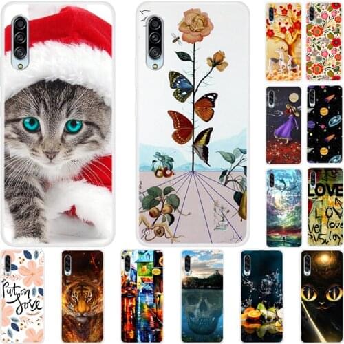 Case For Samsung Galaxy A90 5G Phone Cover Back Fitness Silicone Bumper And Softness TPU With Happy Town Series