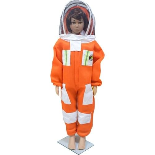 Childrens Beekeeping Protective Professional Preferred 3D Air Cotton Fabric Suit with Fencing Style Veil Kids Beekeeping Gear