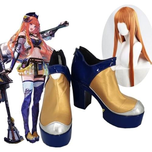 Anime Cos Arknights BAGPIPE Cosplay Costumes Shoes BAGPIPE Cosplay Long Straight Wig Hair Party Props Custom Made