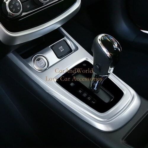 For NISSAN TIIDA 2016 2017 2018 Interior Console Gear Shift Box Frame Panel Cover Trims ABS Chrome Car-Styling Accessories