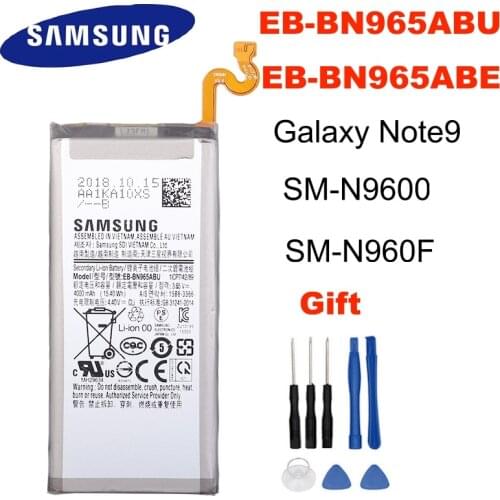 EB-BN965ABU EB-BN965ABE 4000mAh SAMSUNG Original Battery For Samsung Galaxy Note9 Note 9 SM-N9600 N960F N960U N960N N960W +Tools