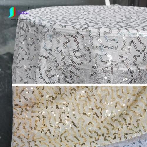 Photo Background Cloth Silver Gold Irregular Narrow Sequin Stripe Breathable Tulle Lace Fabric for Make Bag Sew Decoration CLOTH
