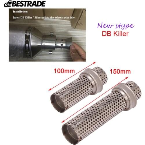 51mm Removable DB Killer Universal Motorcycle ATV Silencer Stainless Steel Insert Motorcycle Exhaust Muffler Pipe Slip On