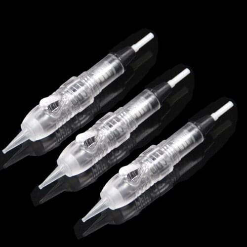 Best Quality Sterilized Needle Cartridge Permanent Makeup Tattoo Medical Grade Stainless Steel Materia Tips Replacement Head For PMU Machine Eyebrow Lips Microblading Supplies